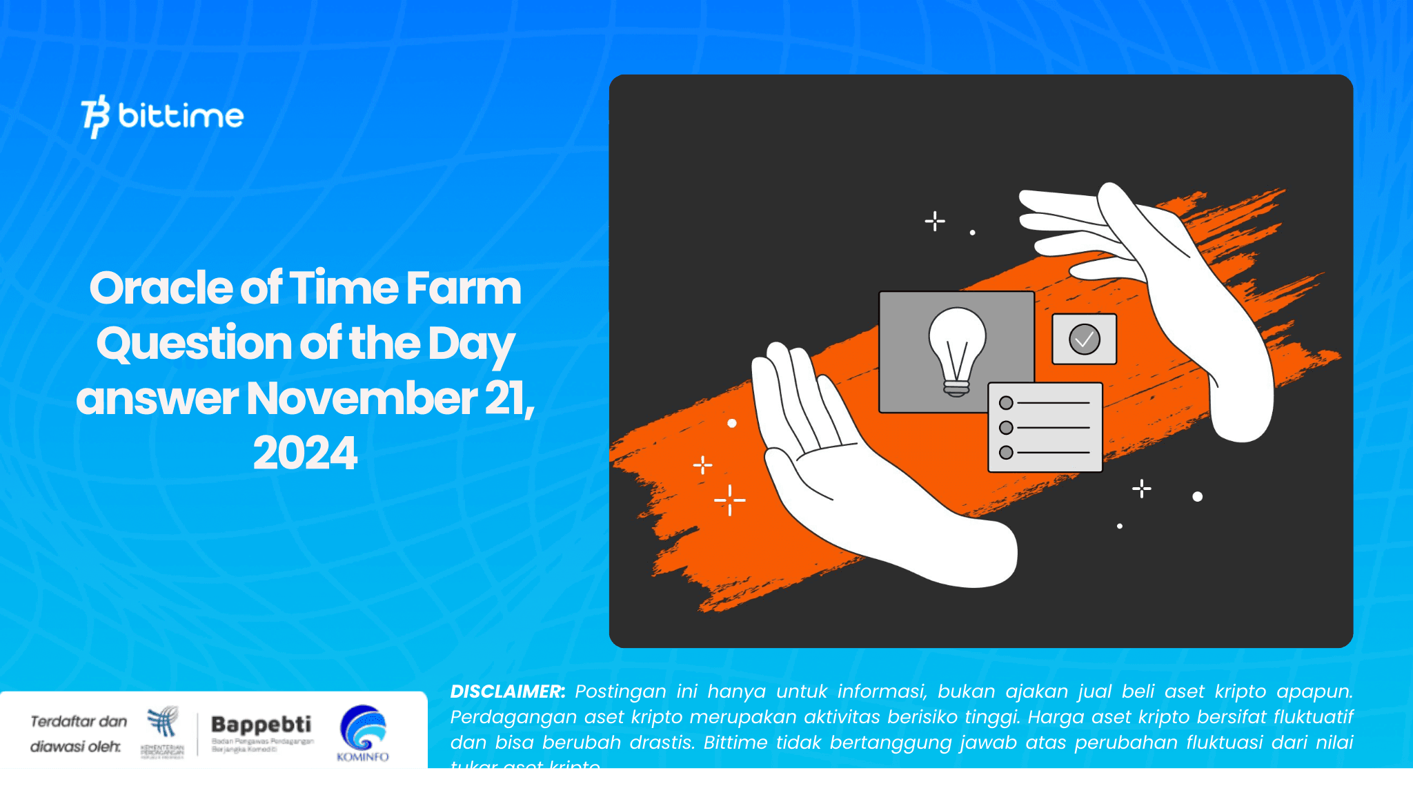 Oracle of Time Farm Question of the Day answer November 21, 2024
