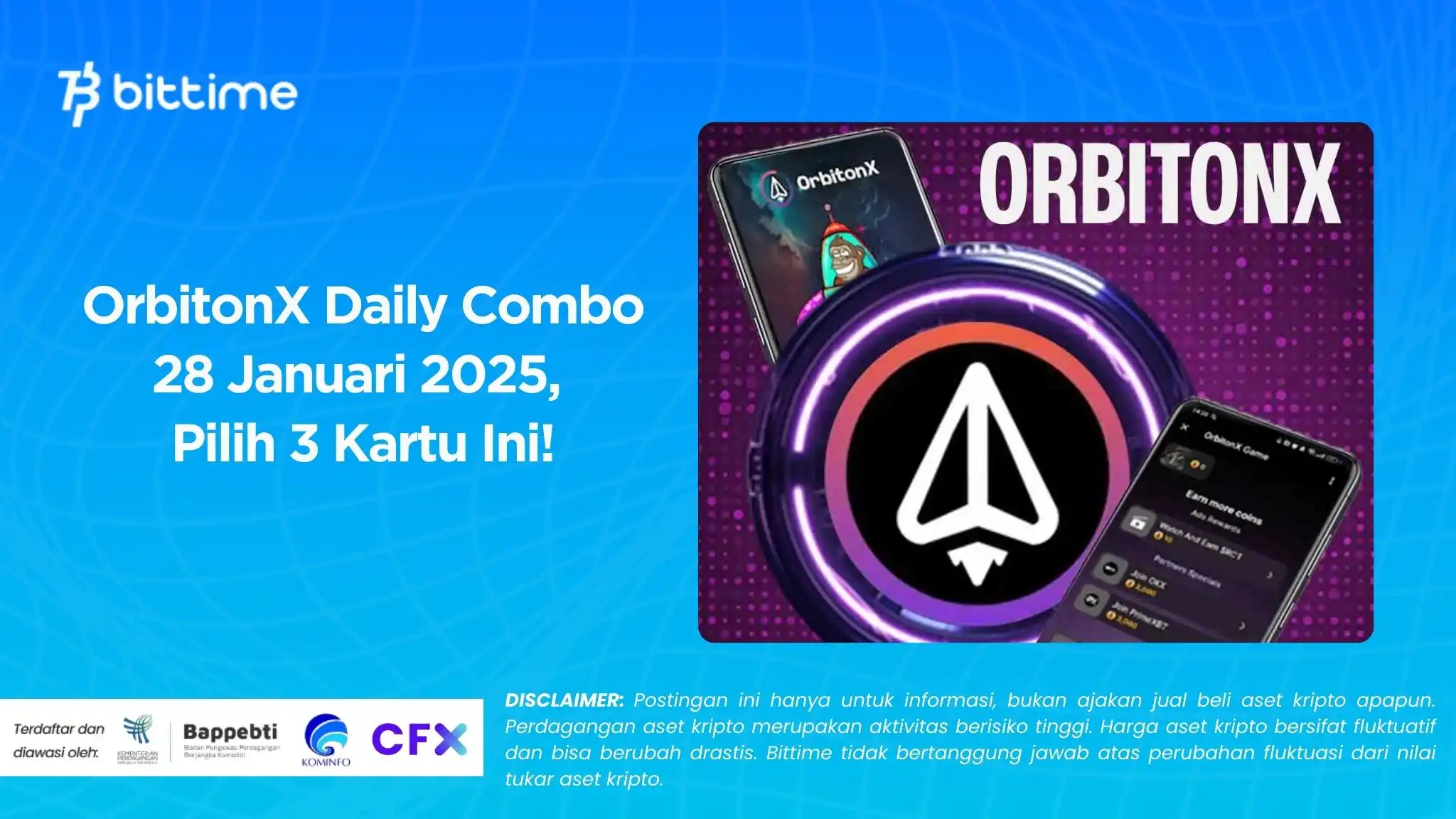 OrbitonX Daily Combo 28 Januari 2025, Pilih 3 Kartu Ini!