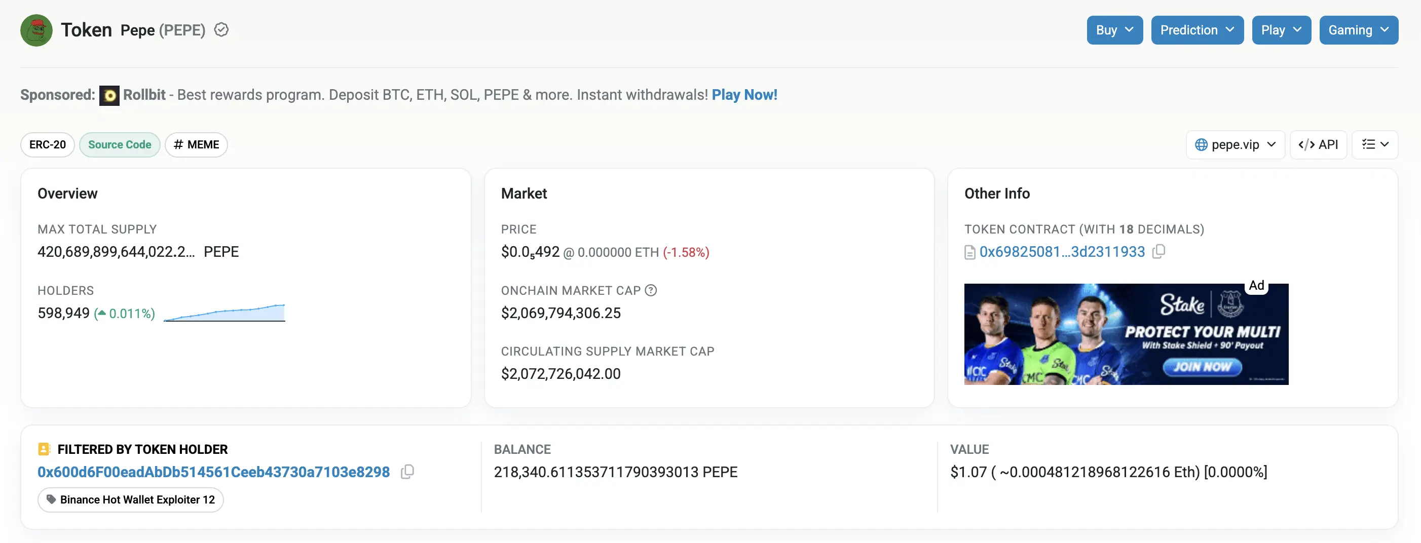 PEPE dan UNI Dibeli Wallet yang Diduga Terkait Peretasan Binance - solscan.webp