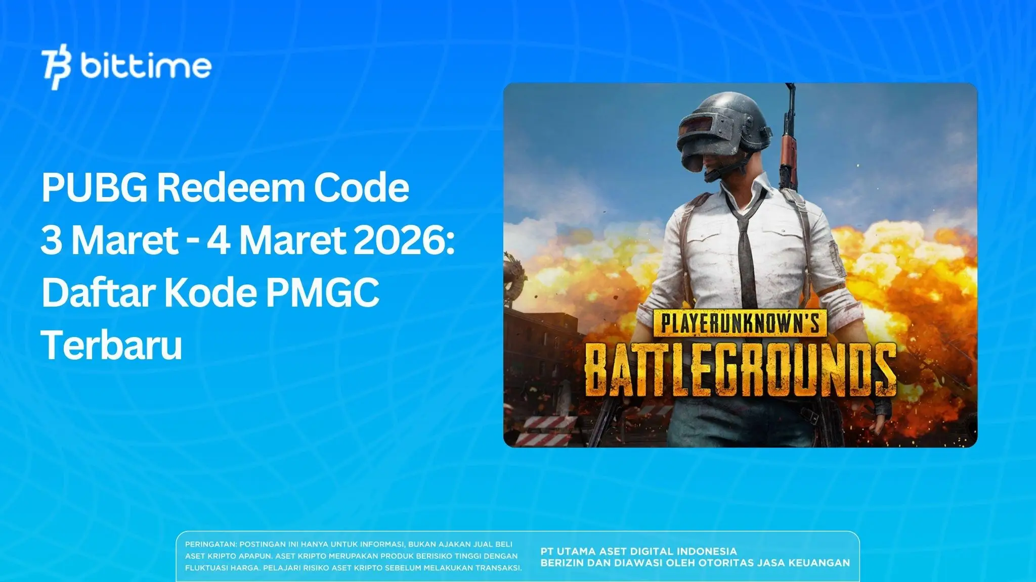 PUBG Redeem Code 3 Maret - 4 Maret 2026: Daftar Kode PMGC Terbaru