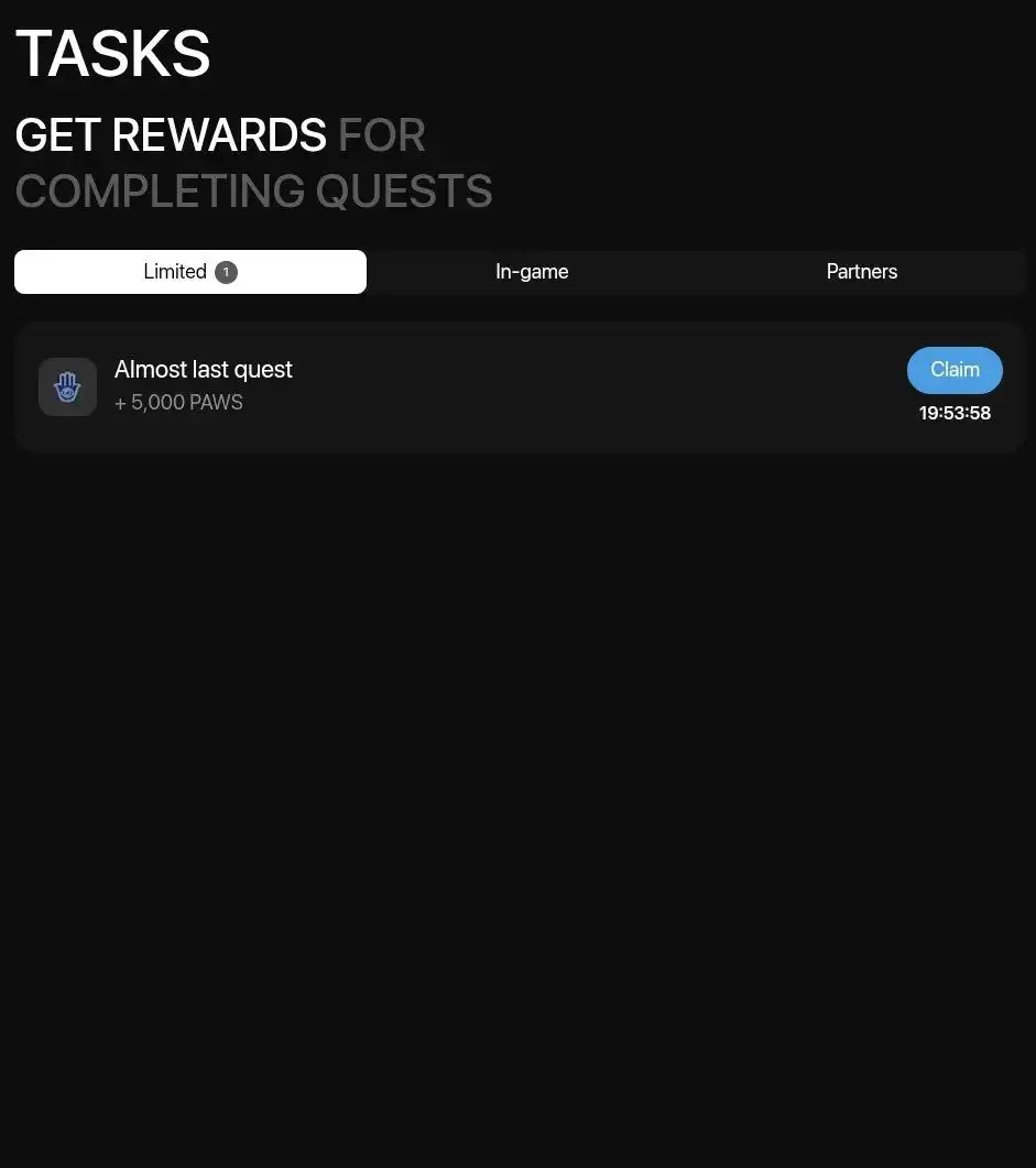 Paws Airdrop Sebelum Listing, Selesaikan Limited Task Hari Ini Berhadiah 5.000 Poin - cara selesaikan.webp