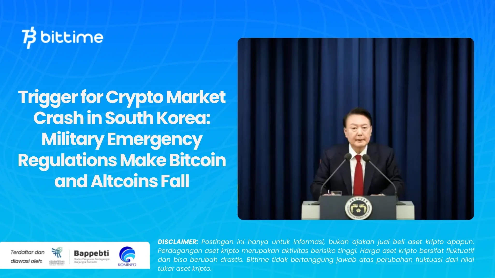 Trigger for Crypto Market Crash in South Korea: Military Emergency Regulations Make Bitcoin and Altcoins Fall
