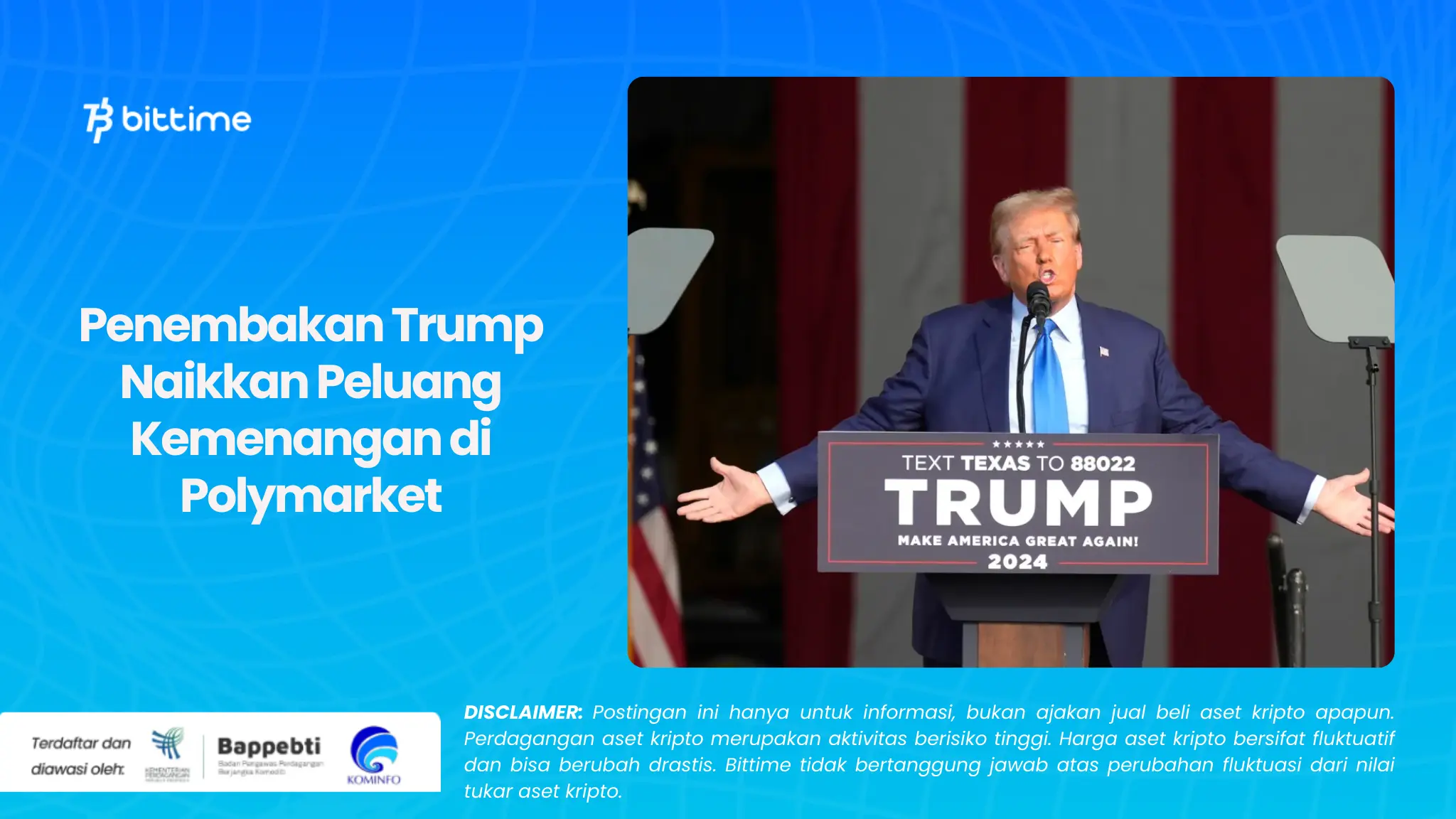 Penembakan Trump Naikkan Peluang Kemenangan di Polymarket