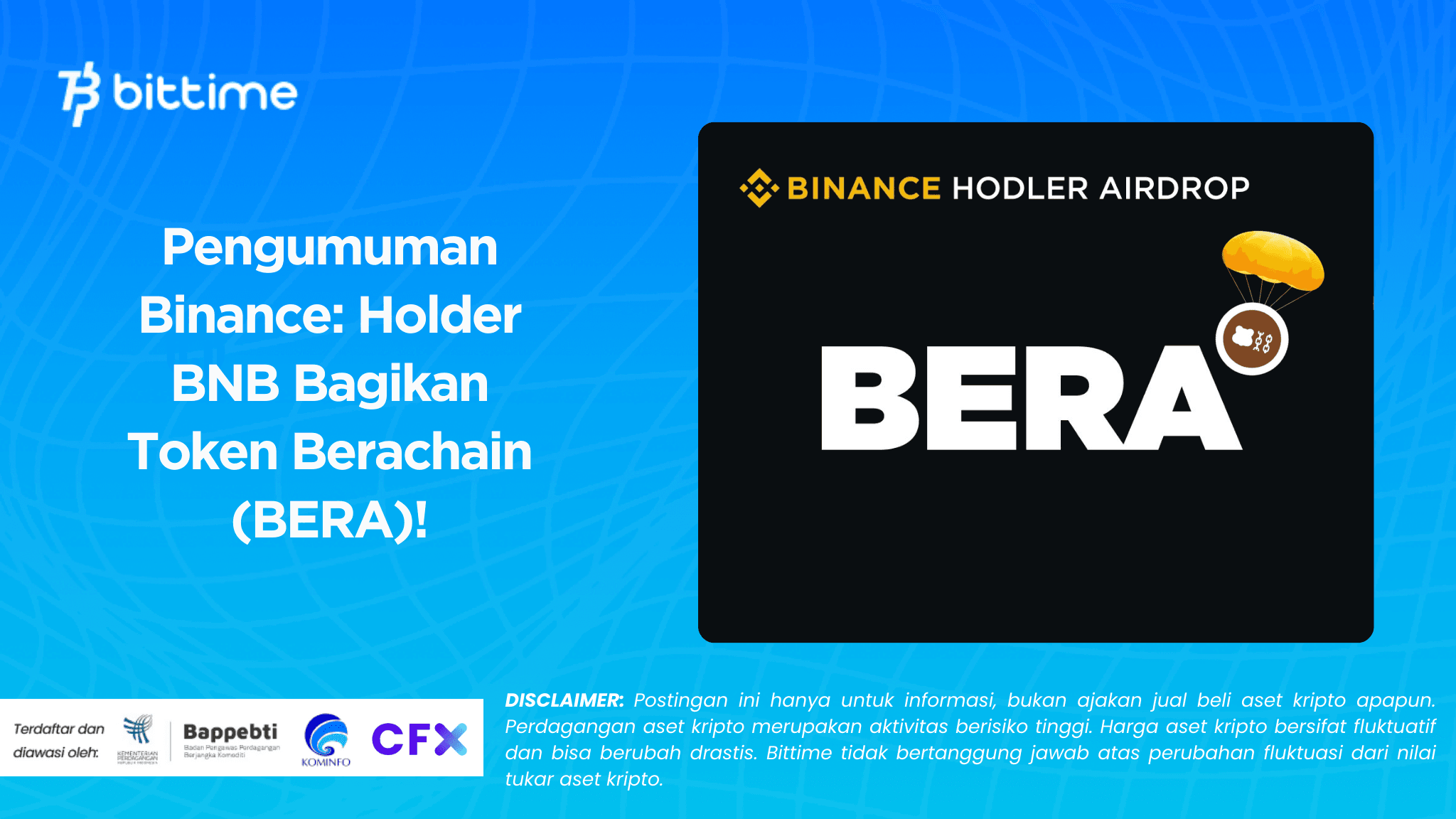 Pengumuman Binance: Holder BNB Bagikan Token Berachain (BERA)!