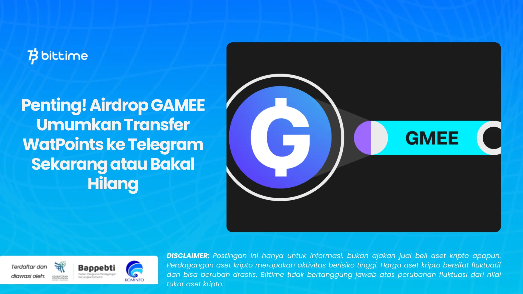 Penting! Airdrop GAMEE Umumkan Transfer WatPoints ke Telegram Sekarang atau Bakal Hilang