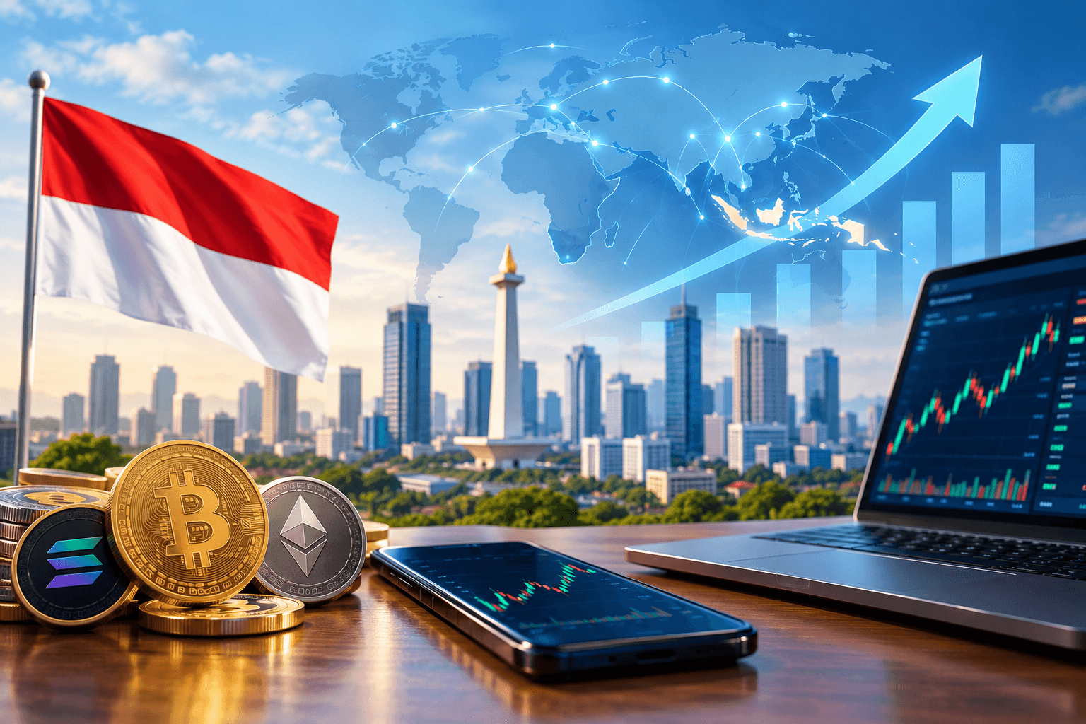 Bittime Soroti Pertumbuhan Futures setelah Indonesia Masuk 15 Besar Adopsi Kripto Global 