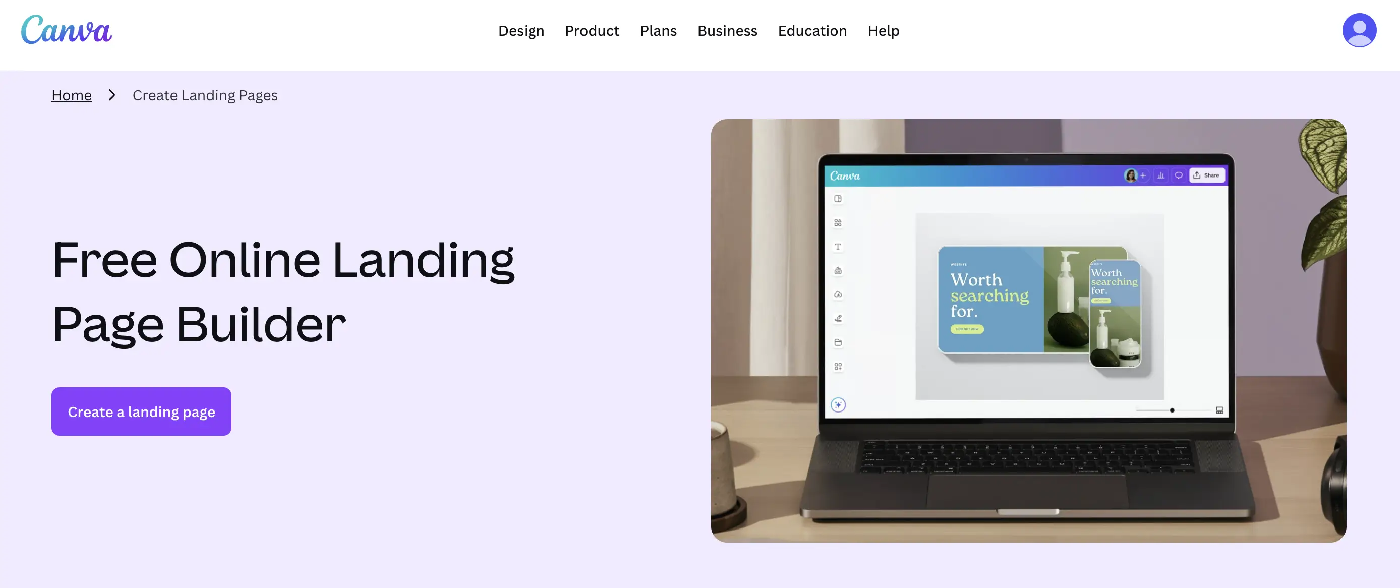 Pilihan AI Landing Page Generator untuk Membuat Website - canva landing page.webp