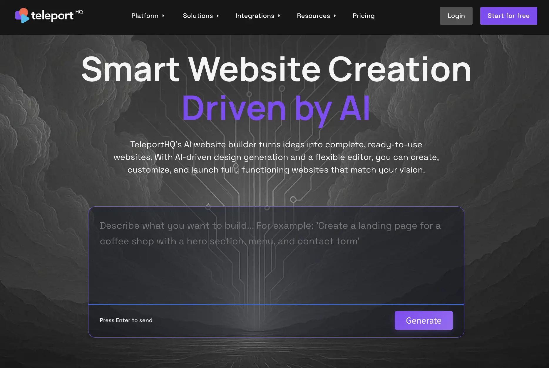 Pilihan AI Landing Page Generator untuk Membuat Website - teleporthq.webp