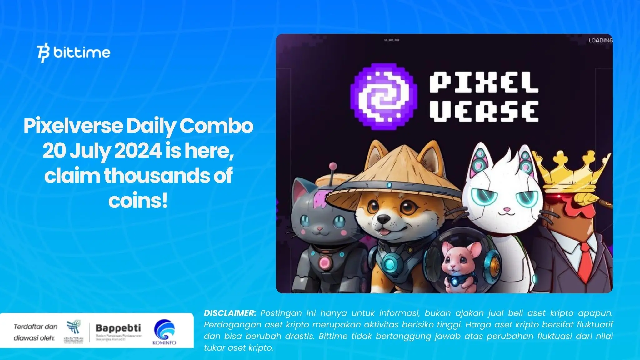 Pixelverse Daily Combo 20 July 2024 is here, claim thousands of coins!
