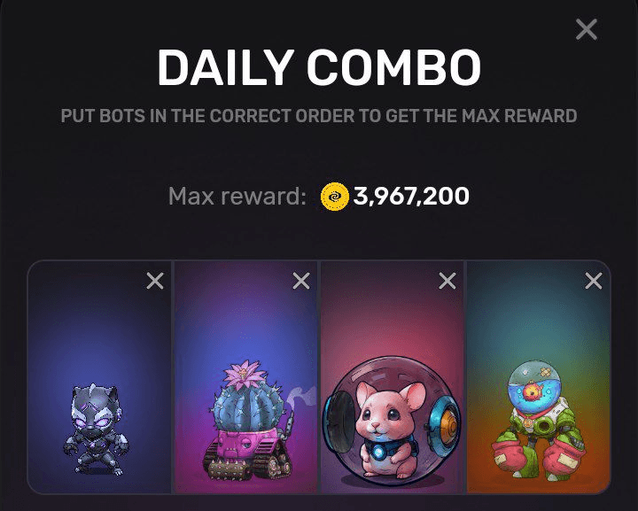 Pixelverse 8 agustus daily combo