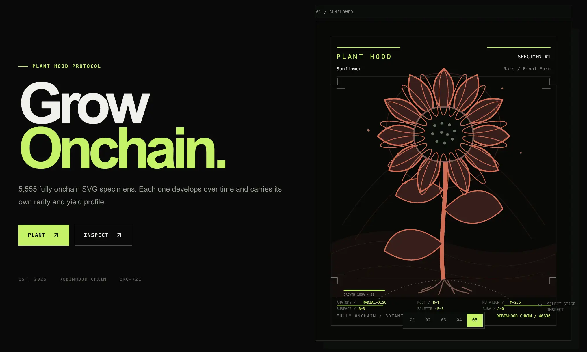 Plant Hood Review NFT Onchain dengan Sistem Growth, Rarity, dan Yield Profile - home.webp