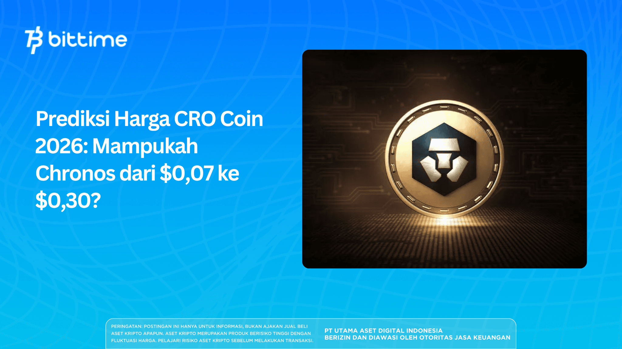 CRO Coin Price Prediction 2026: Can Chronos go from $0.07 to $0.30?