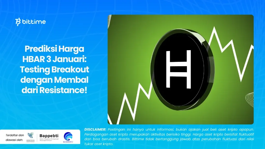 Prediksi Harga HBAR 3 Januari Testing Breakout dengan Membal dari Resistance!.webp