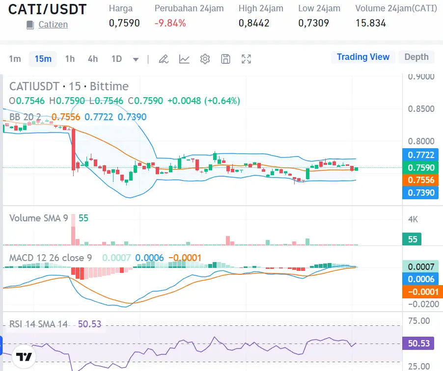 Prediksi Harga Koin CATI, Bakal Breakout?