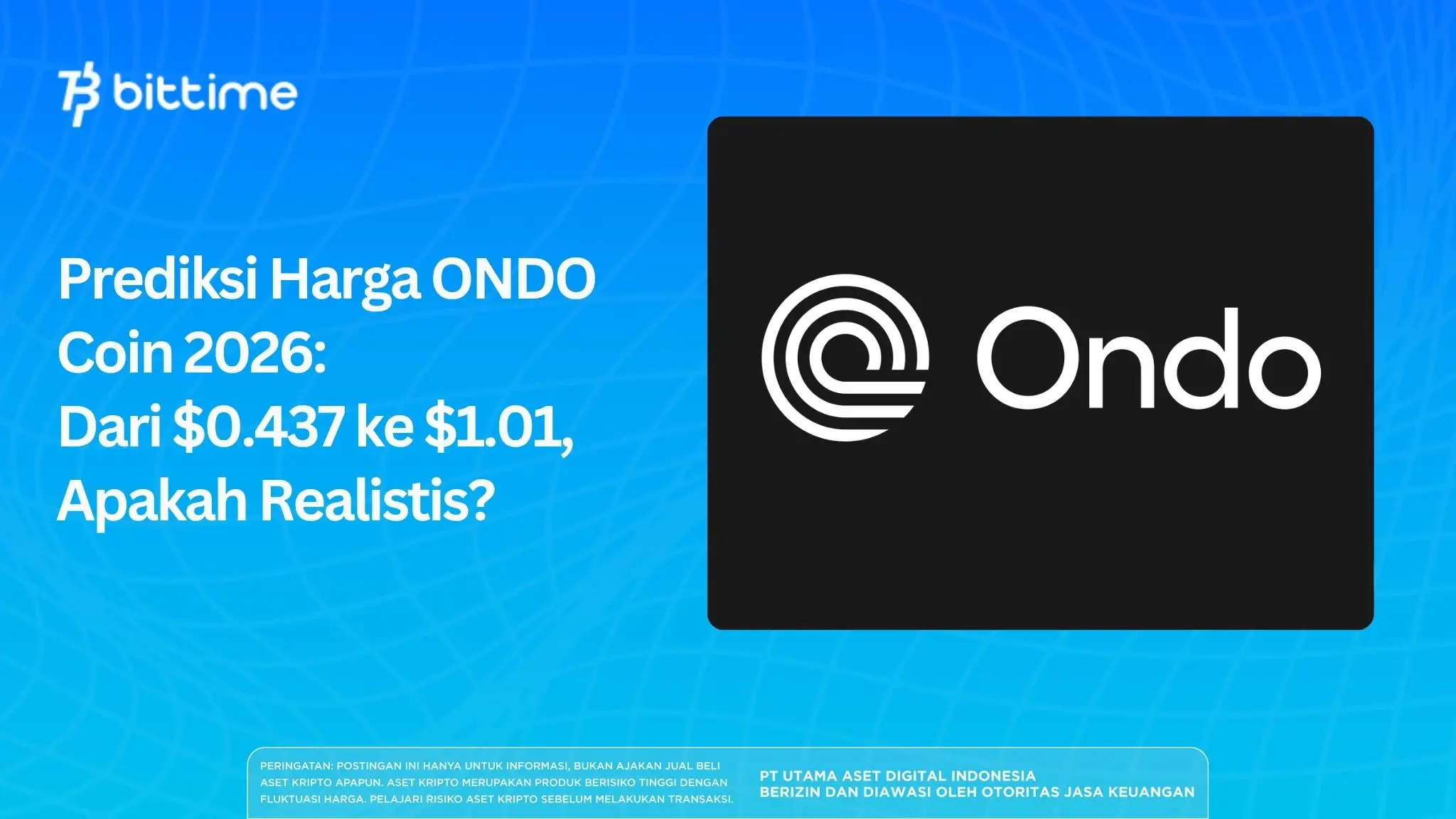 Prediksi Harga ONDO Coin 2026: Dari $0.437 ke $1.01, Apakah Realistis?