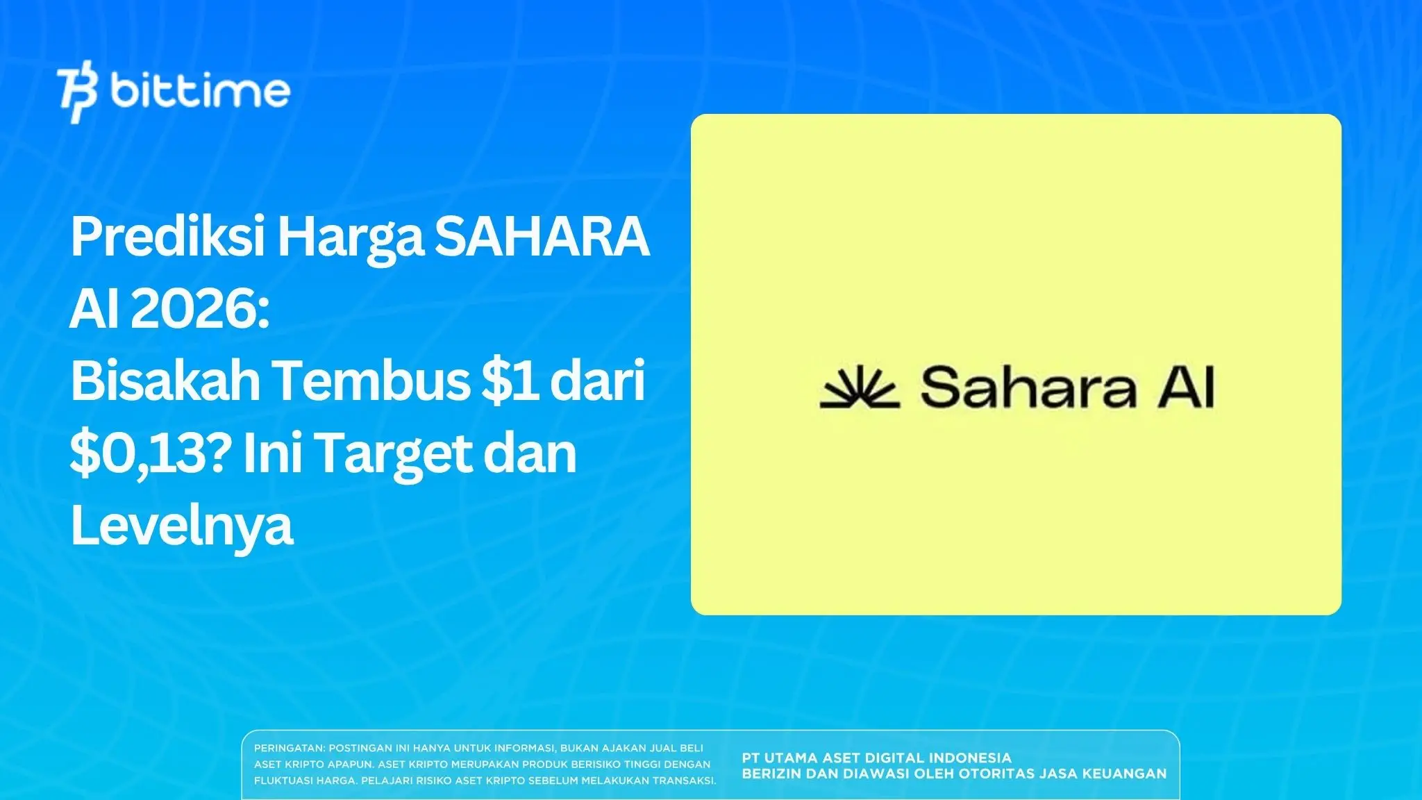 Prediksi Harga SAHARA AI 2026: Bisakah Tembus $1 dari $0,13?