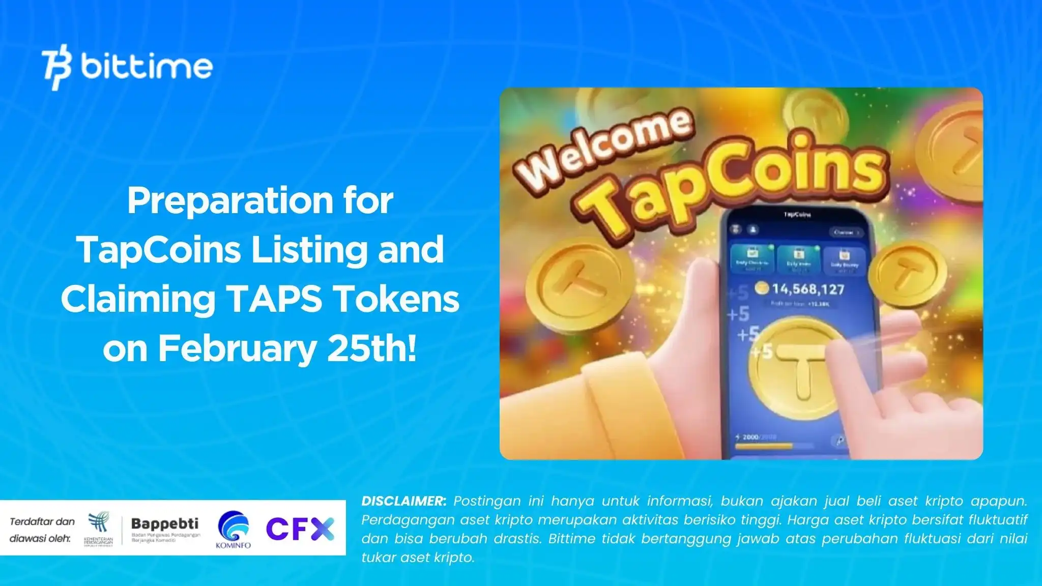 Preparation for TapCoins Listing and Claiming TAPS Tokens on February 25th!.webp