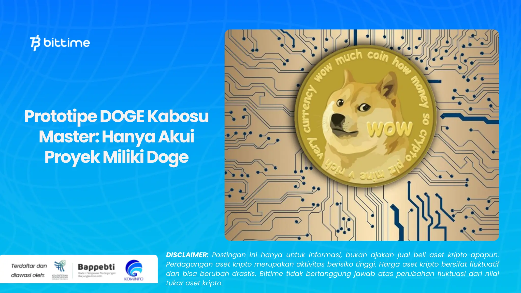 Prototipe DOGE Kabosu Master: Hanya Akui Proyek Miliki Doge