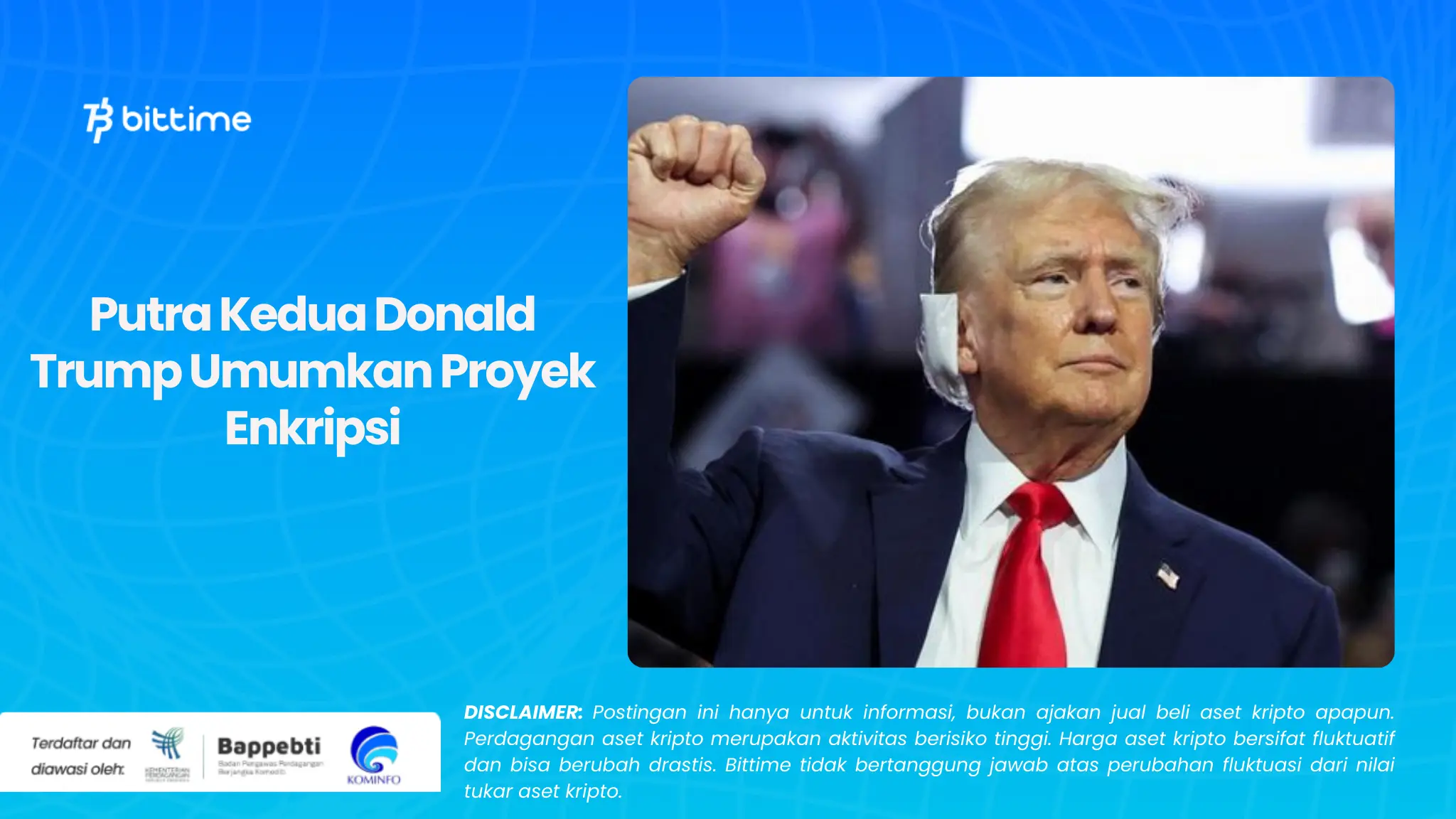 Putra Kedua Donald Trump Umumkan Proyek Enkripsi