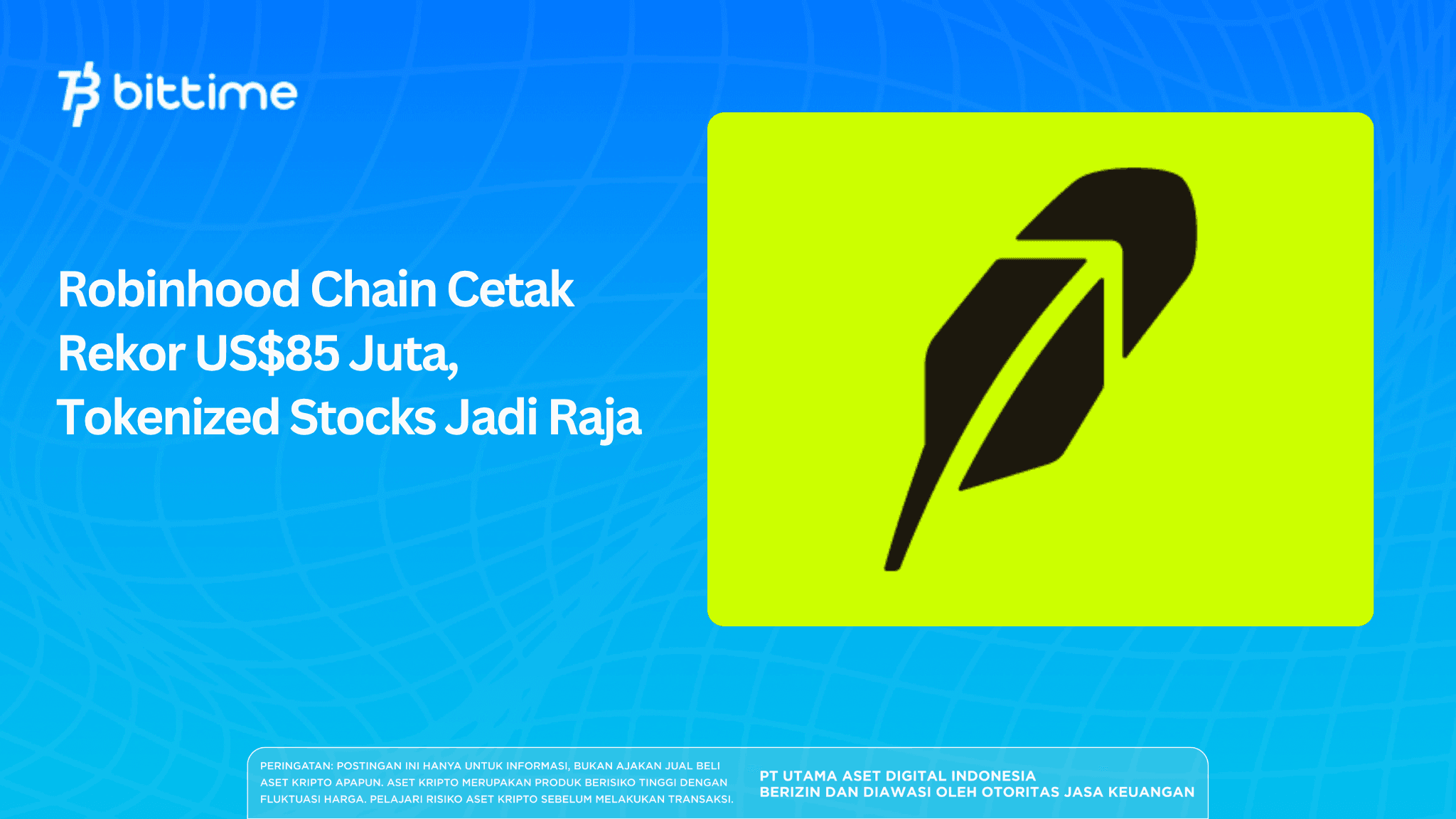 Robinhood Chain Hits Record US$85 Million, Tokenized Stocks Take the Crown