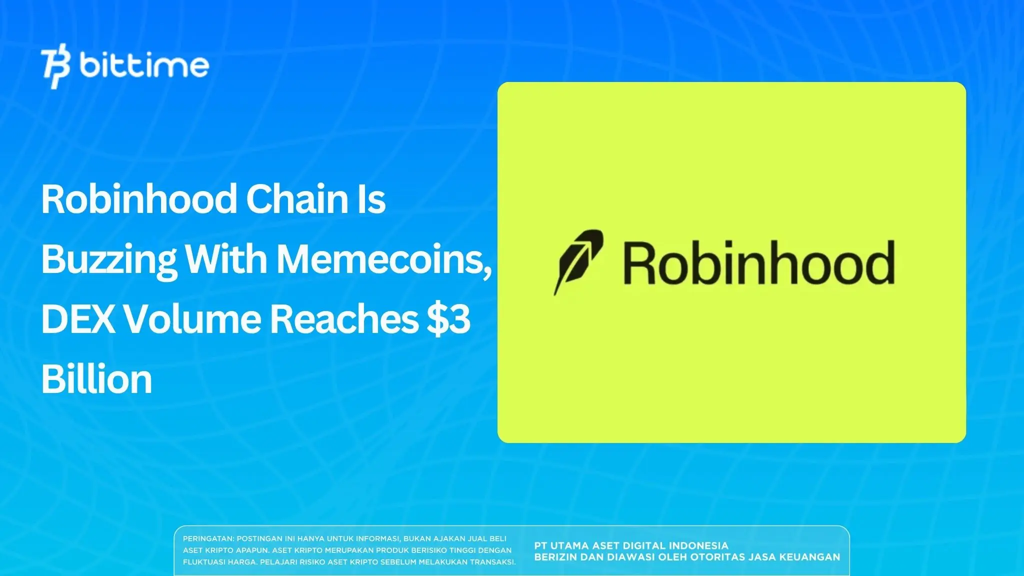 Robinhood Chain Is Buzzing With Memecoins, DEX Volume Reaches $3 Billion