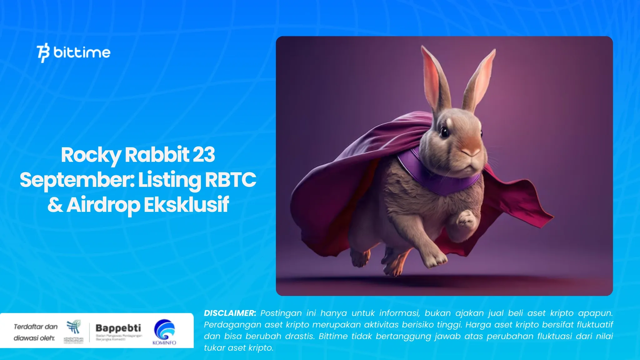 Rocky Rabbit 23 September Listing RBTC & Airdrop Eksklusif