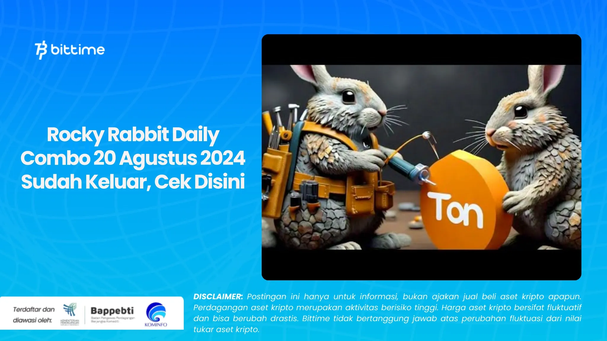 Rocky Rabbit Daily Combo 20 Agustus 2024 Sudah Keluar, Cek Disini