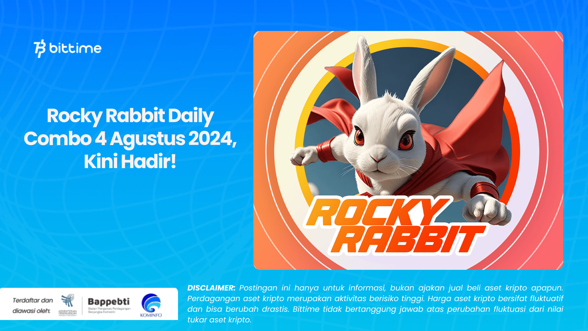 Rocky rabbit daily combo 4 agustus 2024 kini hadir 