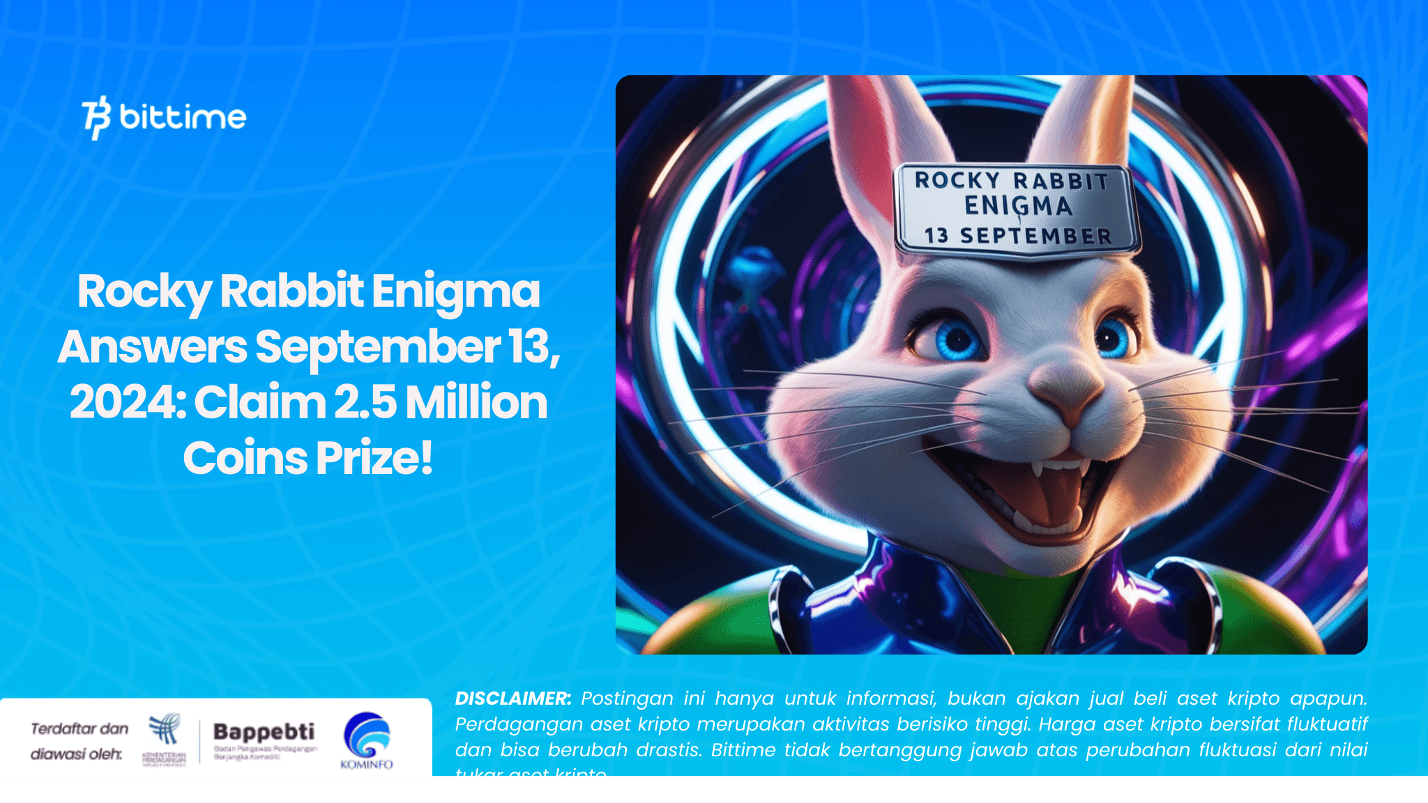 Rocky Rabbit Enigma Answers September 13, 2024: Claim 2.5 Million Coins ...