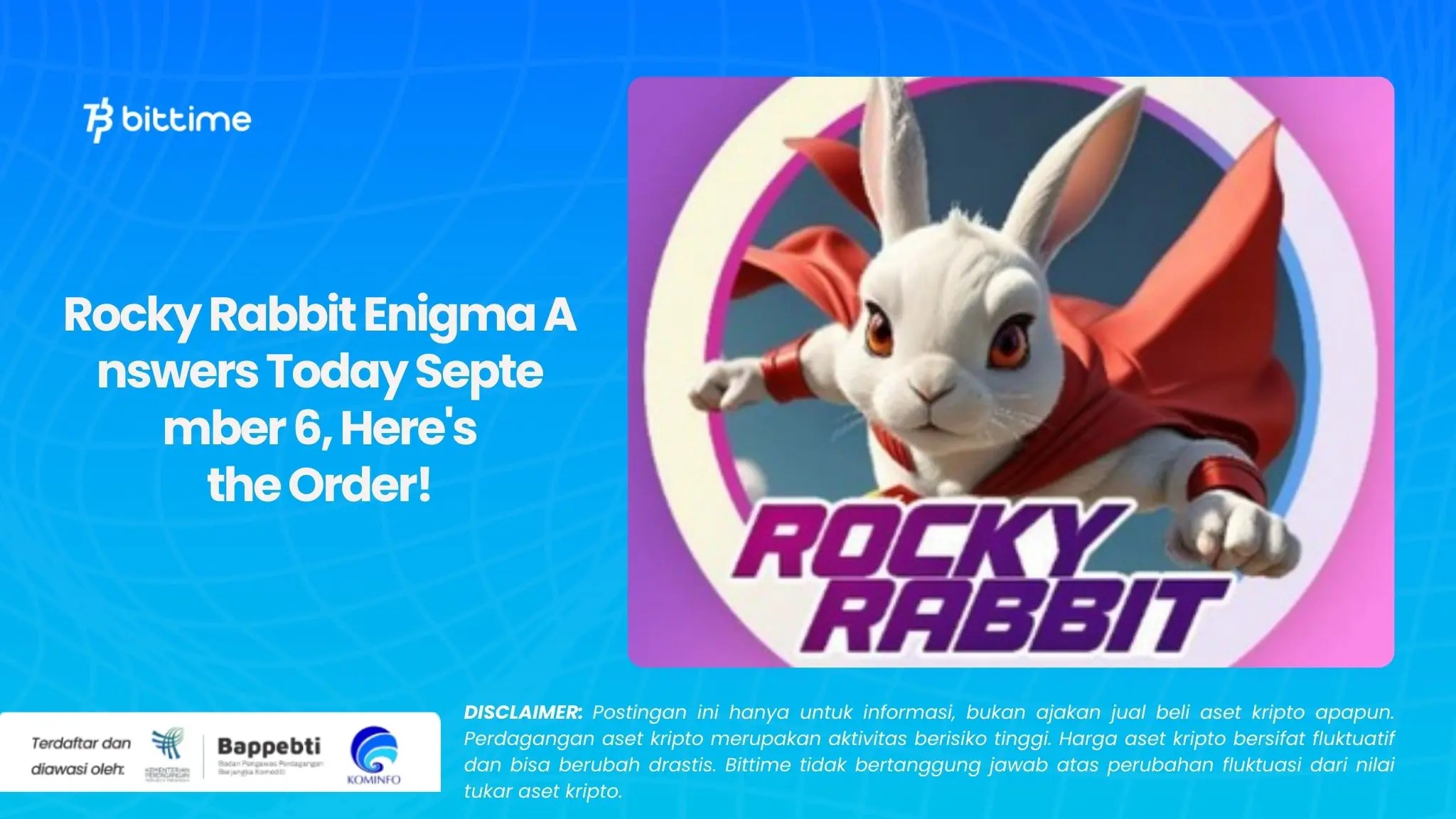 Rocky Rabbit Enigma Answers Today September 6, Here's the Order!.webp