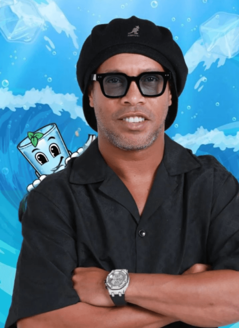 Ronaldinho Ikuti Messi Promosikan Water Memecoin Solana