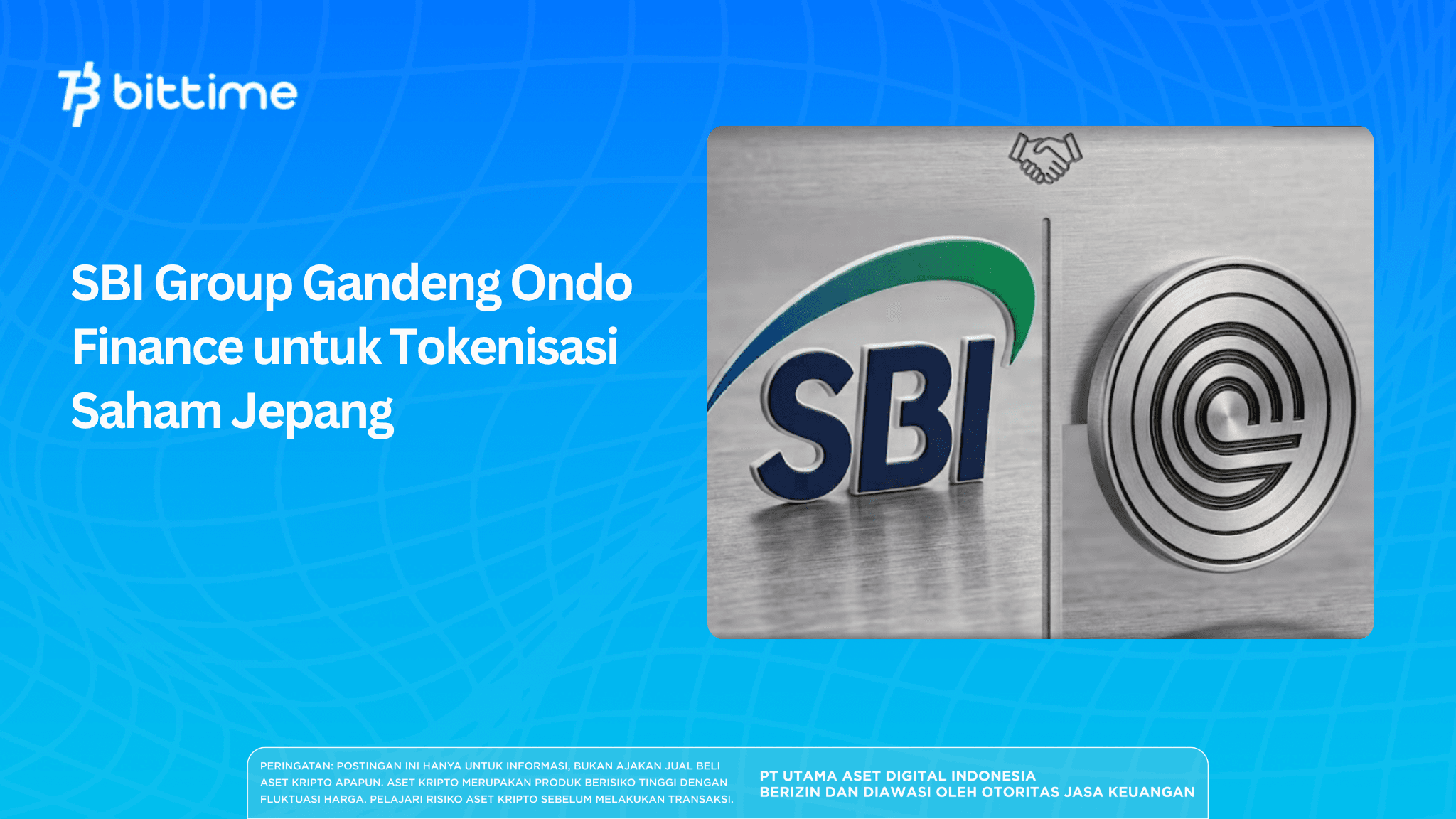SBI Group Gandeng Ondo Finance untuk Tokenisasi Saham Jepang 