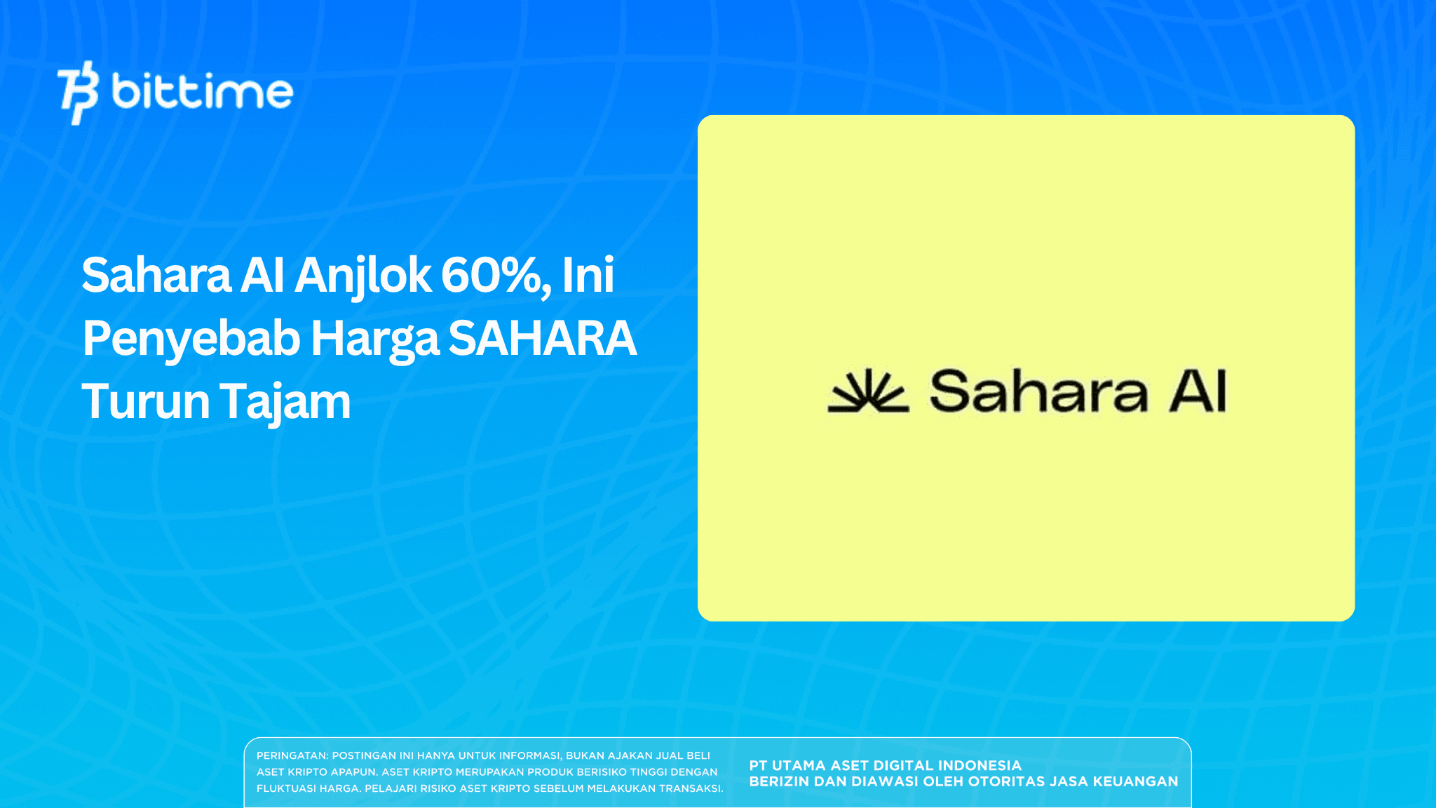 Sahara AI Anjlok 60%, Ini Penyebab Harga SAHARA Turun Tajam