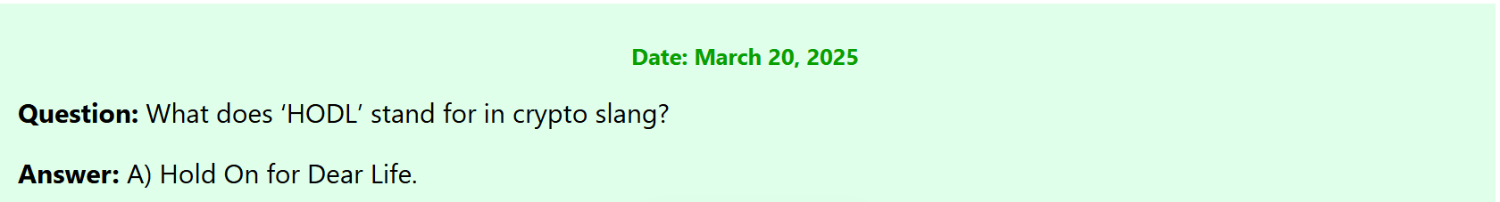 Marina Protocol Quiz Hari Ini 20 Maret 2025