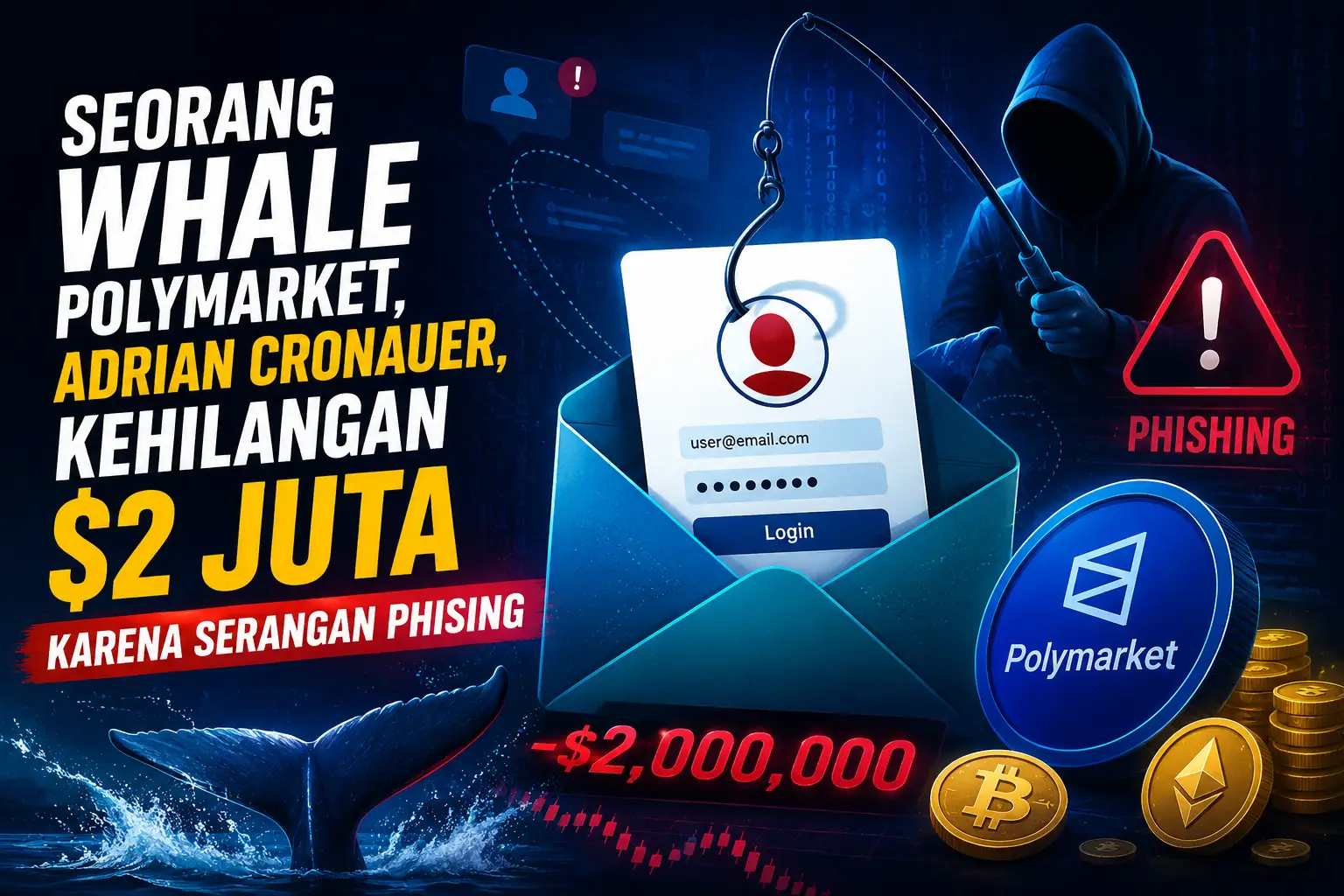 Seorang Whale Polymarket, Adrian Cronauer, Kehilangan $2 Juta karena Serangan Phising - image.webp