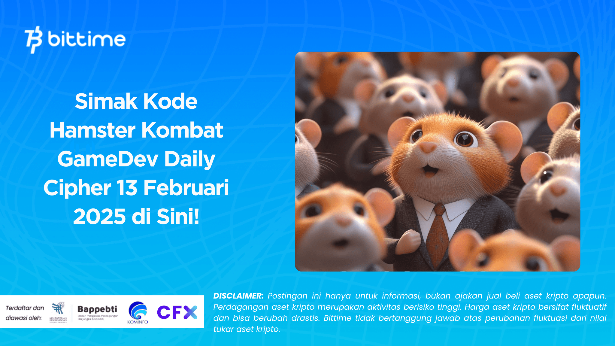 Simak Kode Hamster Kombat GameDev Daily Cipher 13 Februari 2025 di Sini!