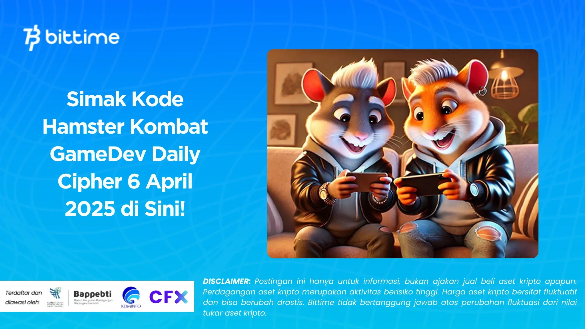 Simak Kode Hamster Kombat GameDev Daily Cipher 6 April 2025 di Sini!