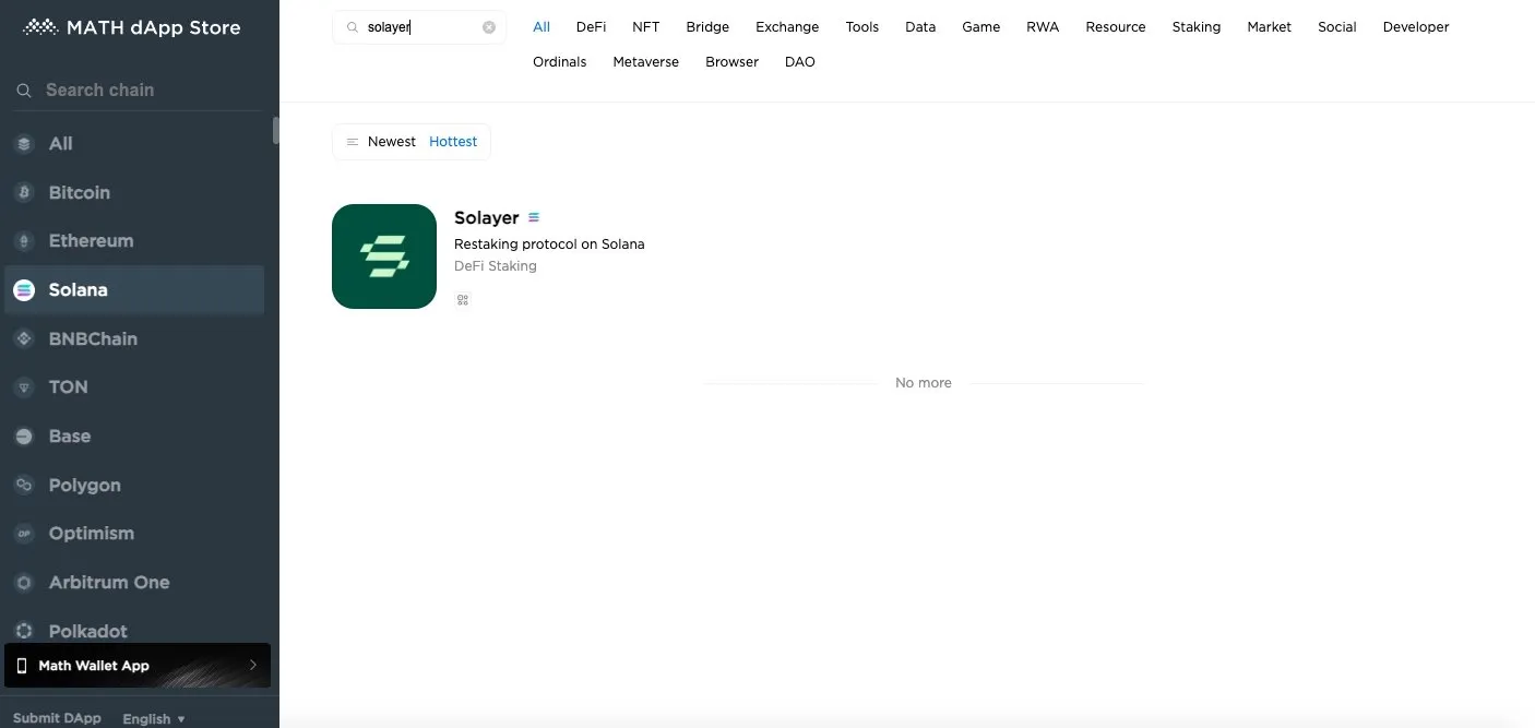 Solayer Tersedia di MathWallet dan Math DApp Store.webp
