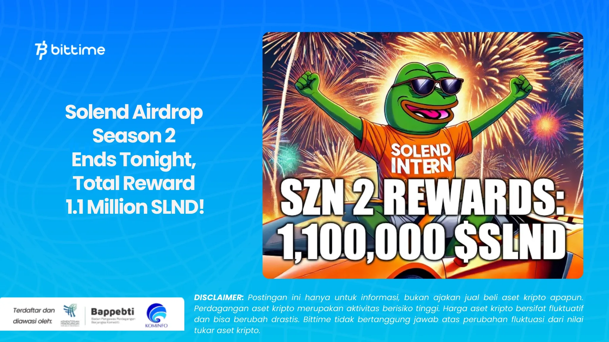 Solend Airdrop Season 2 Ends Tonight, Total Reward 1.1 Million SLND!