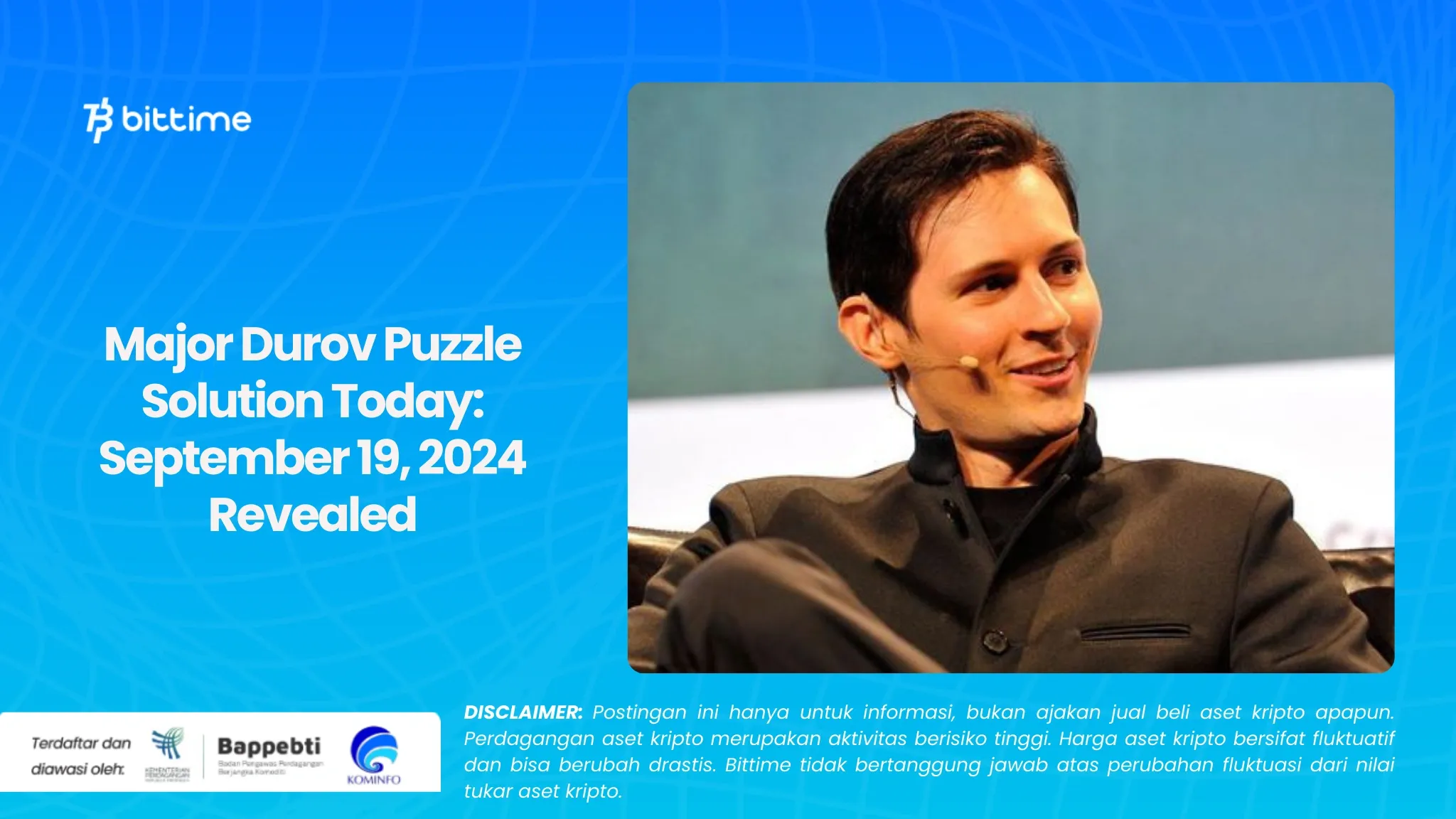 Solusi Major Durov Puzzle Hari Ini 19 September 2024 Terungkap