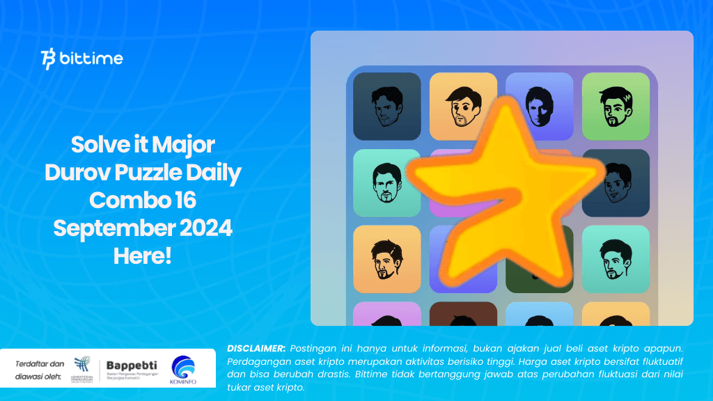 Solve it Major Durov Puzzle Daily Combo 16 September 2024 Here!