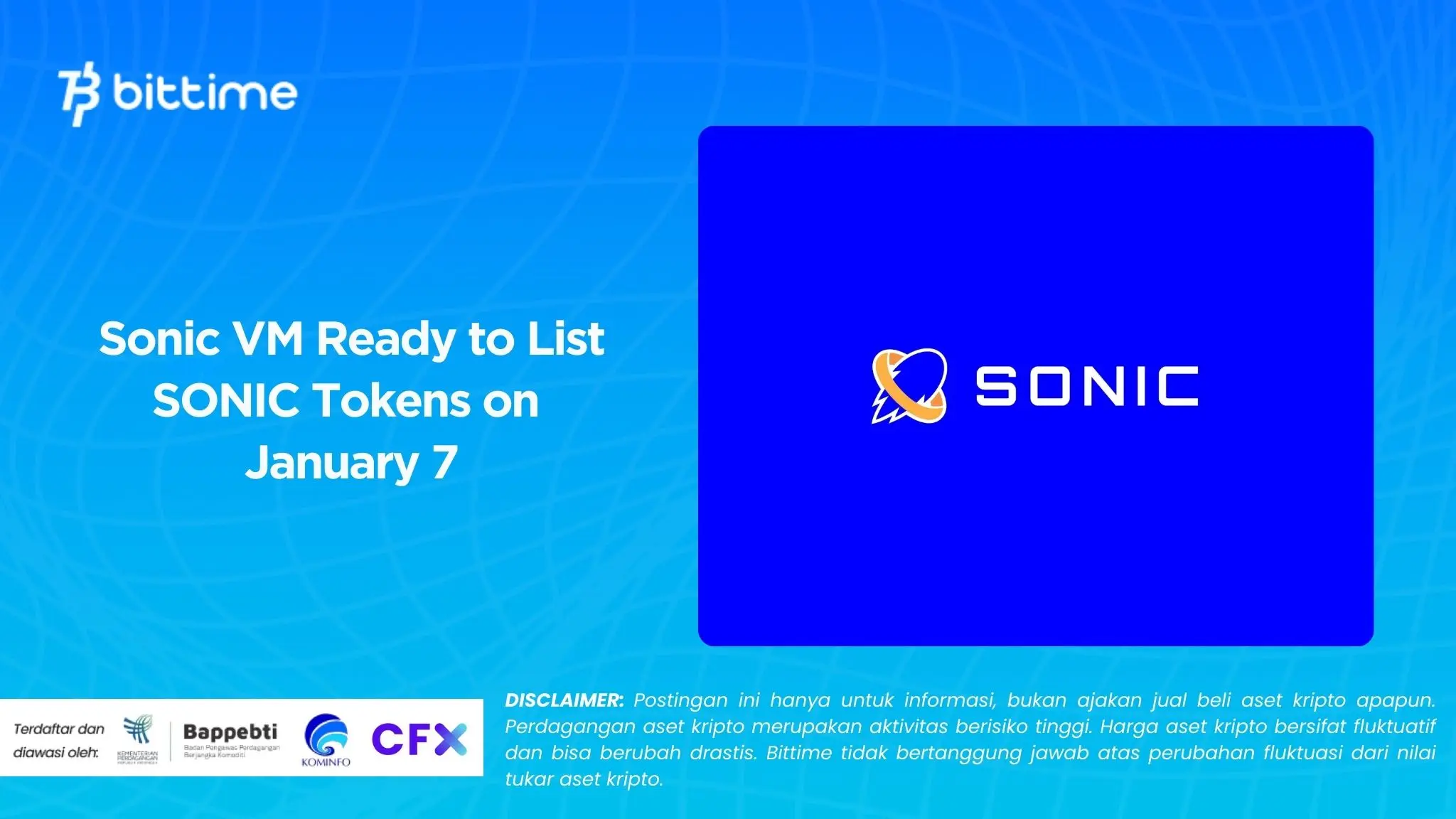 Sonic VM Ready to List SONIC Tokens on January 7