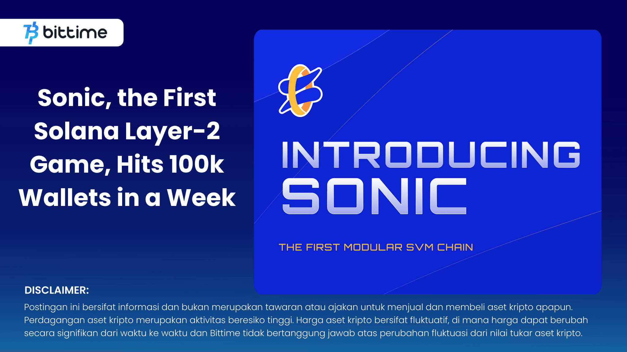 Sonic, the First Solana Layer-2 Game, Hits 100k Wallets in a Week