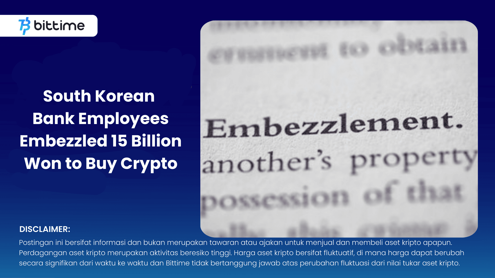 South Korean Bank Employees Embezzled 15 Billion Won to Buy Crypto