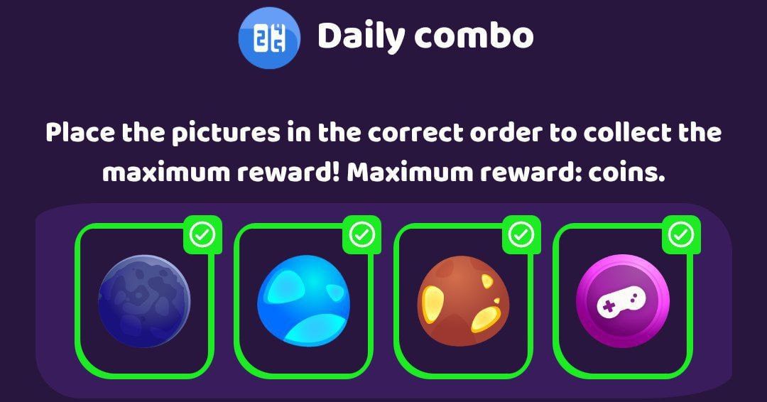 Space Adventure Daily Combo 13 april.