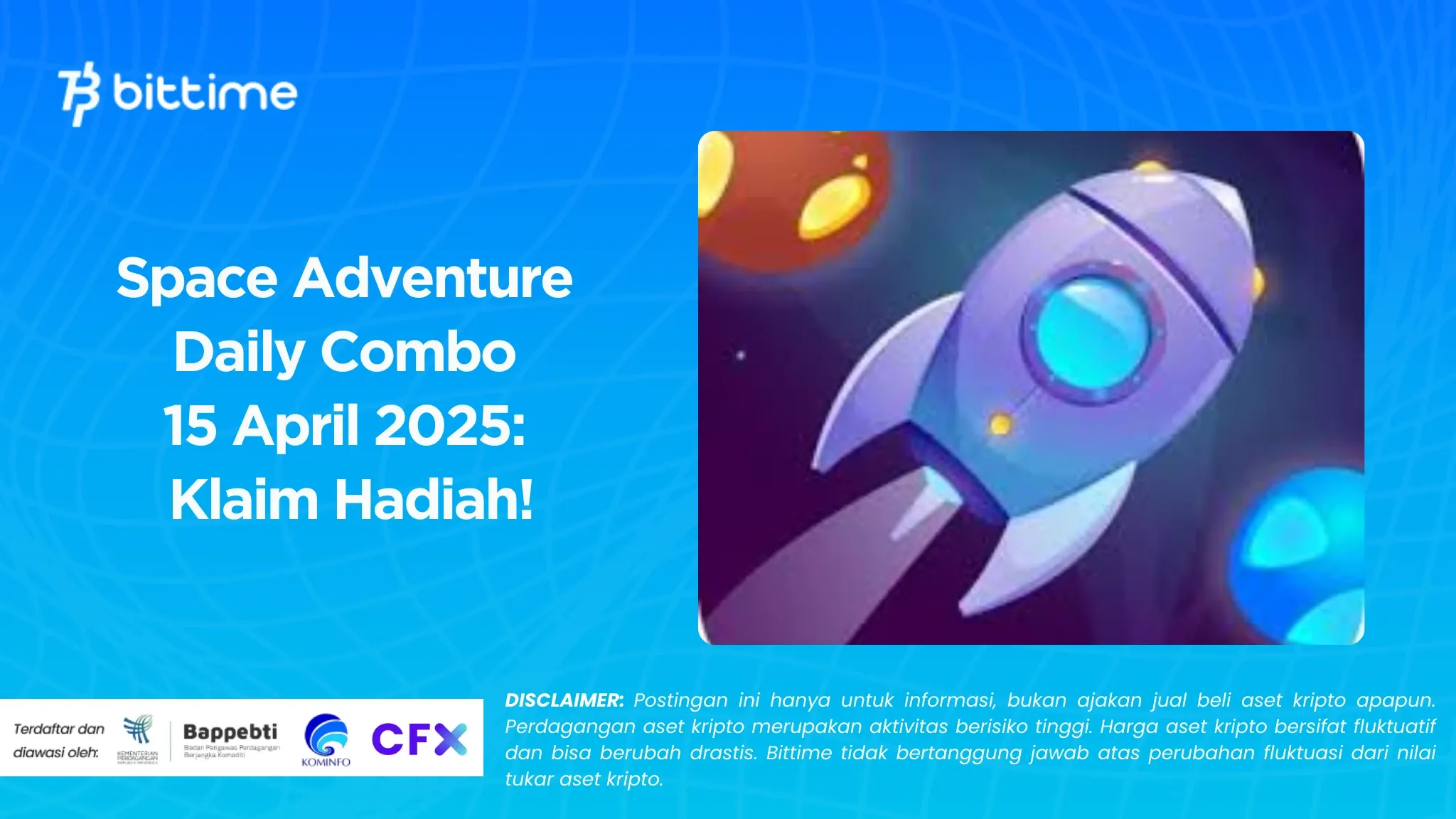 Space Adventure Daily Combo 15 April 2025