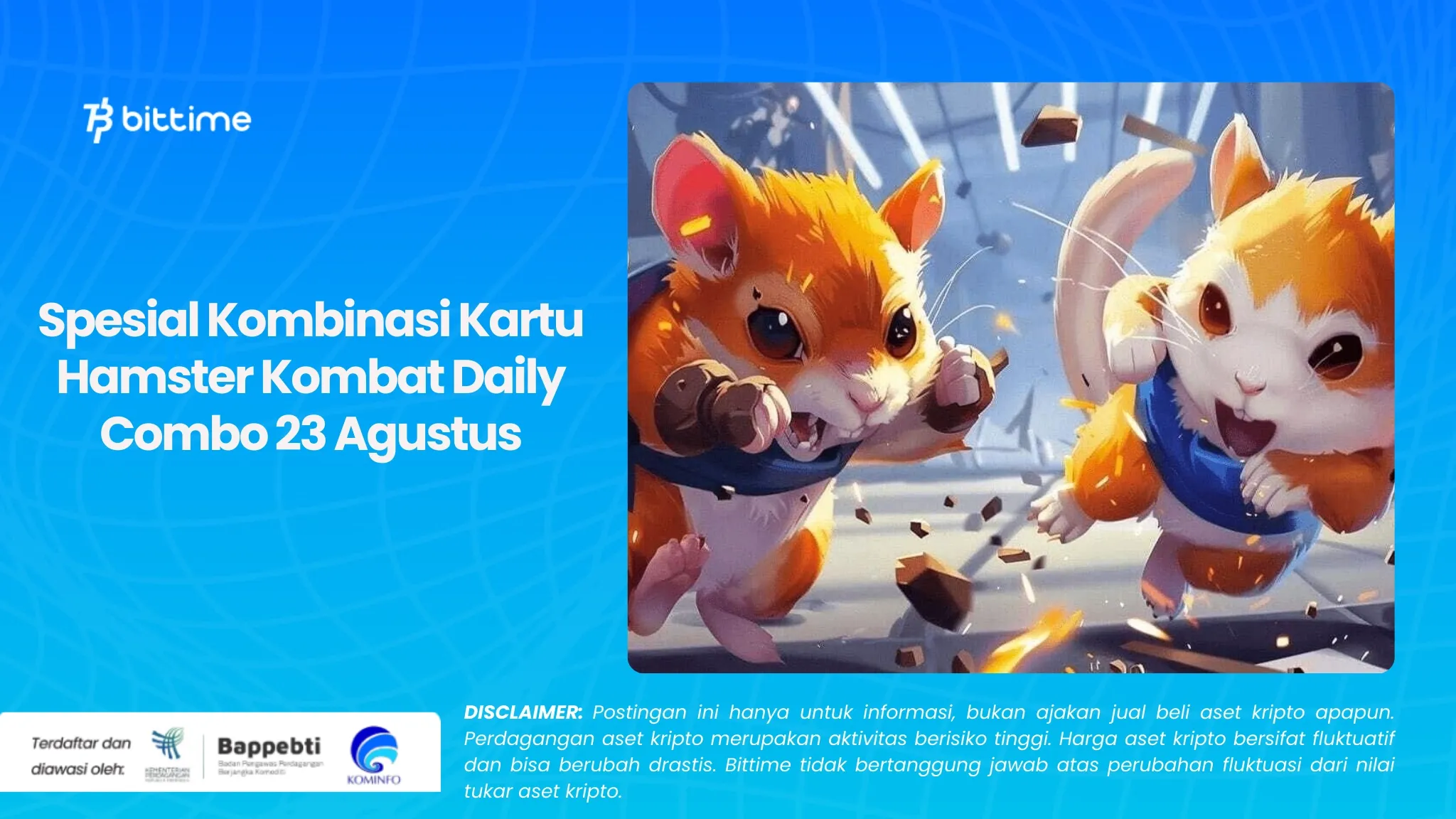 Spesial Kombinasi Kartu Hamster Kombat Daily Combo 23 Agustus