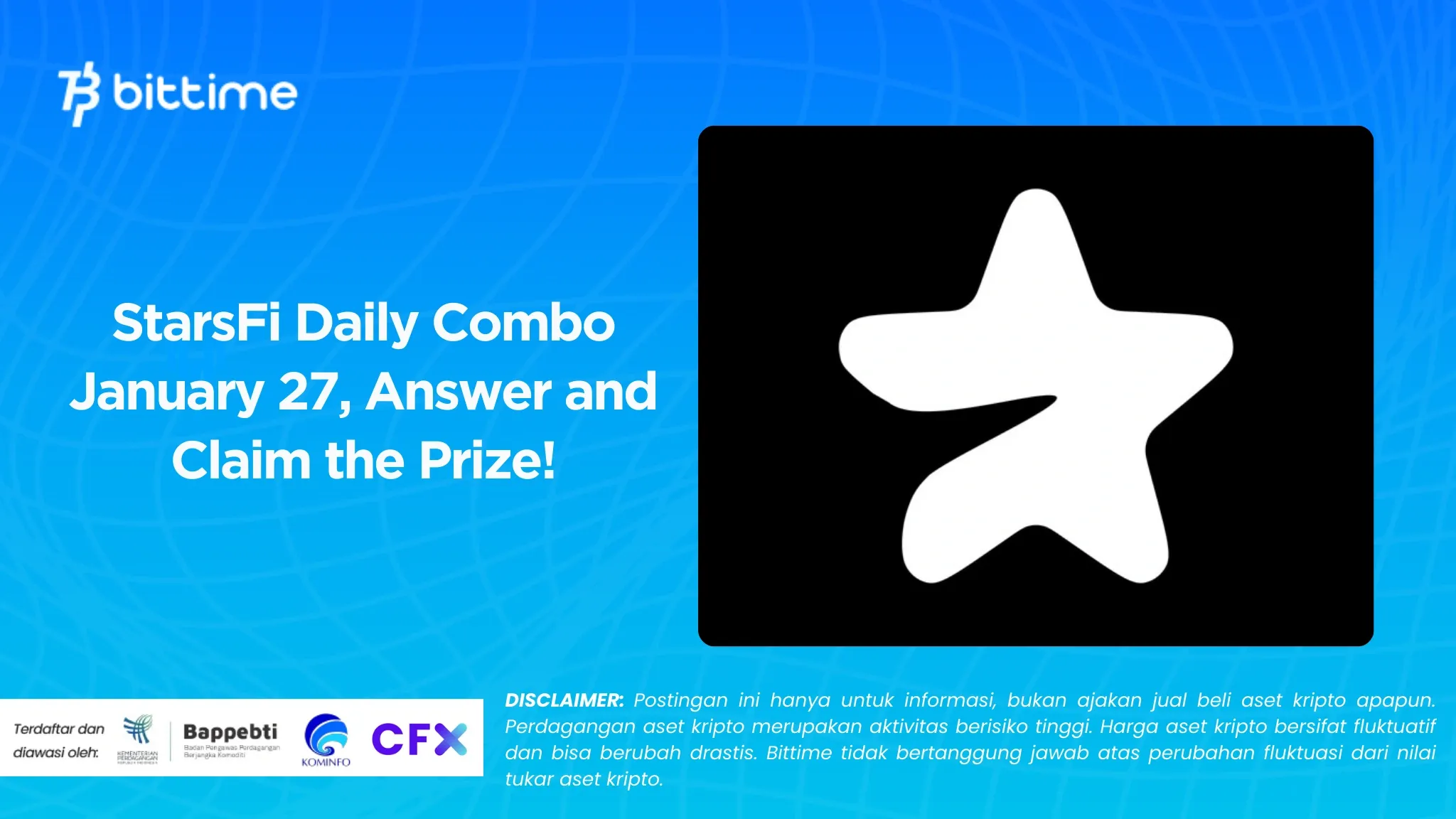 StarsFi Daily Combo January 27, Answer and Claim the Prize!