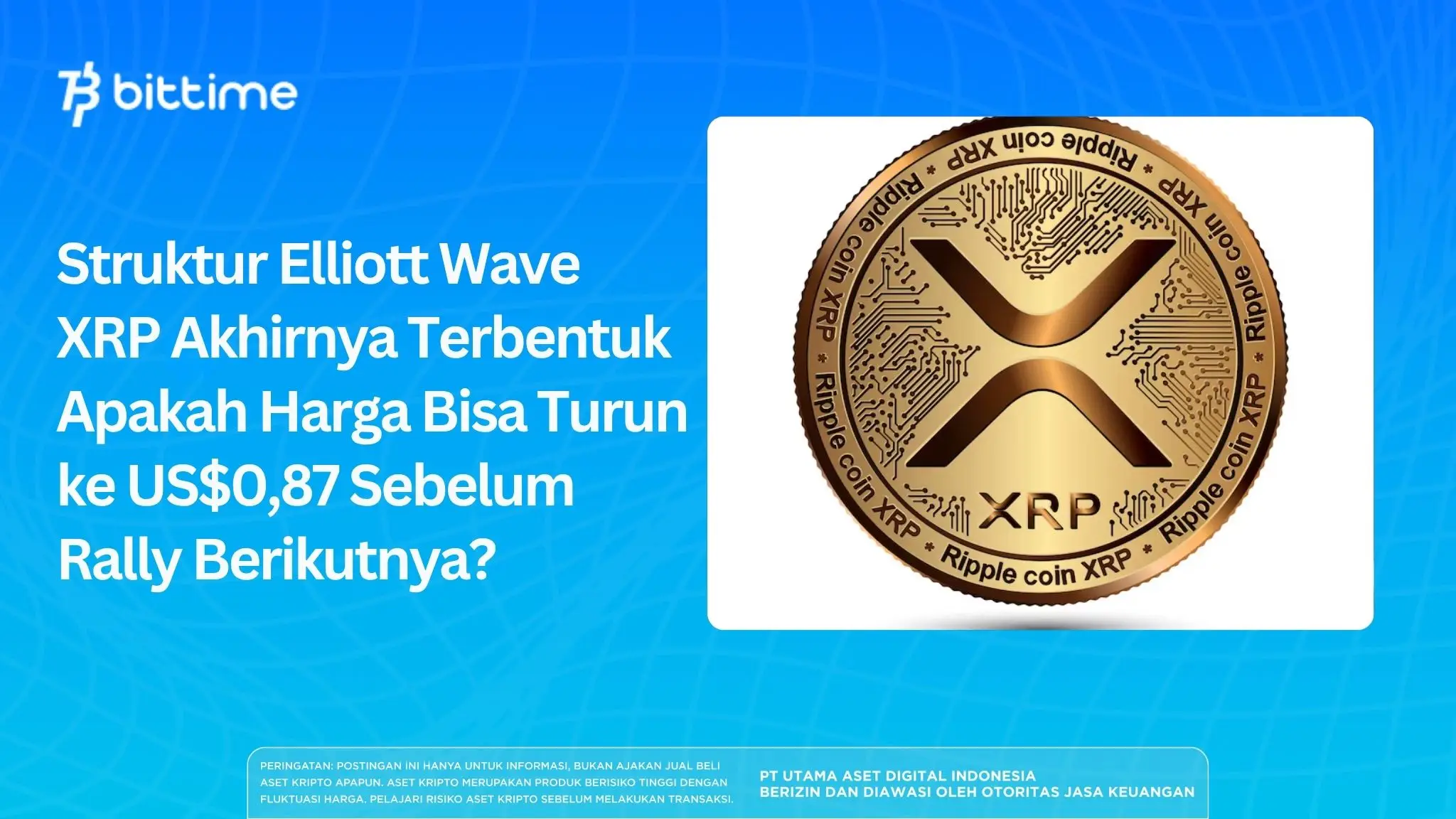 Struktur Elliott Wave XRP Akhirnya Terbentuk, Apakah Harga Bisa Turun ke US$0,87 Sebelum Rally Berikutnya?