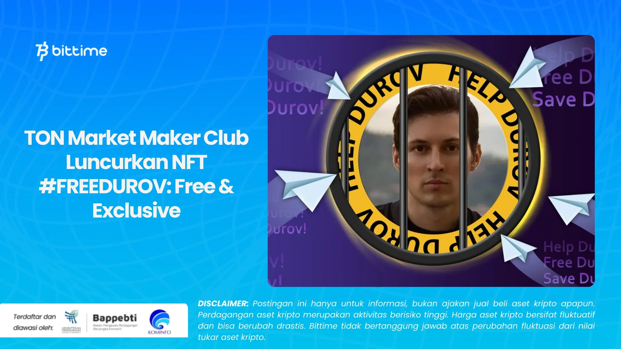 TON Market Maker Club Luncurkan NFT #FREEDUROV: Free & Exclusive